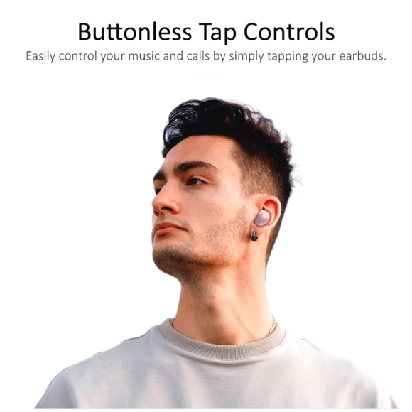 Rose Gold Wireless Waterproof 5.3 Bluetooth Earbuds W/Built-in Microphone - Picture 6 of 6